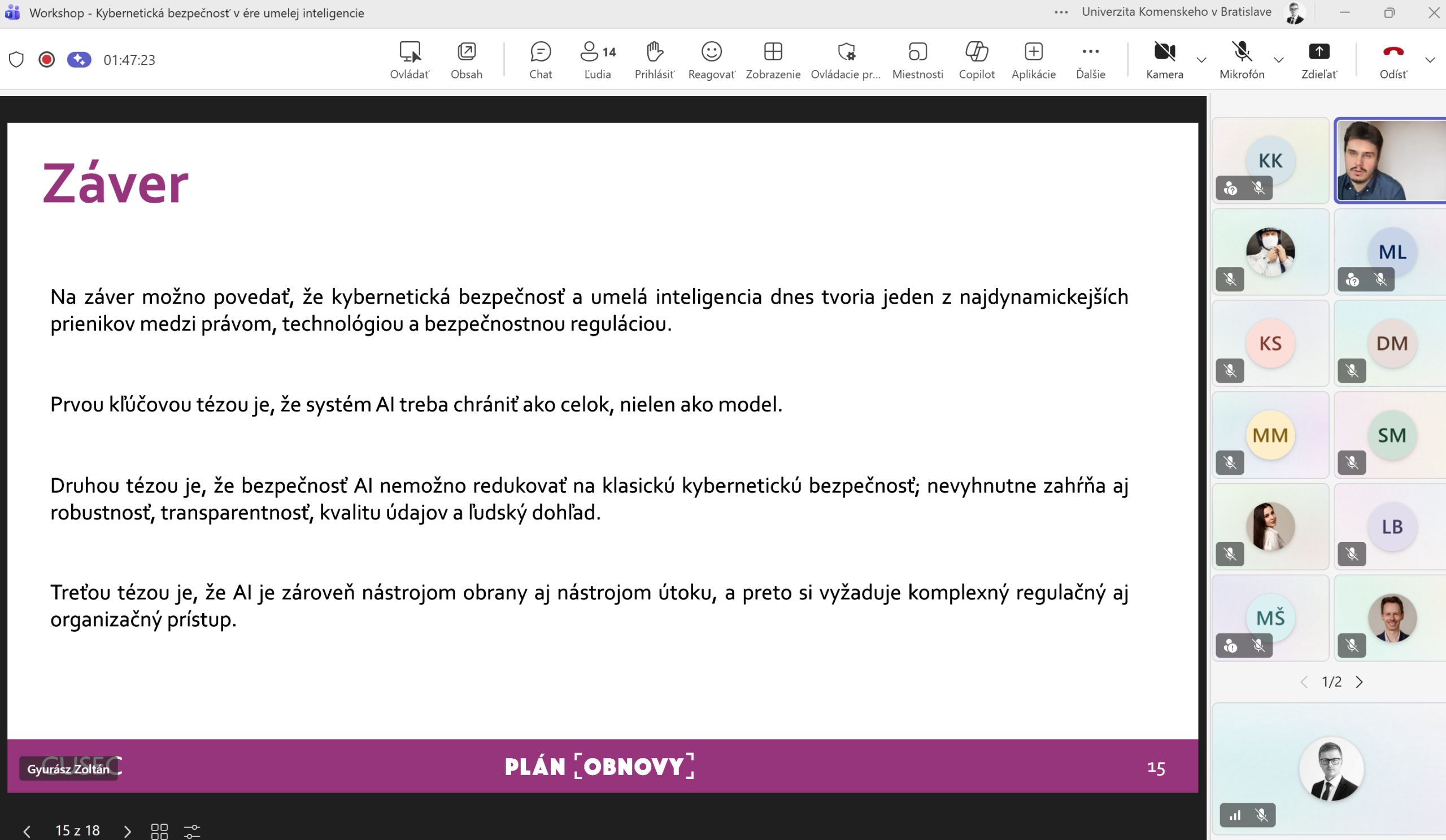 Workshop – Kybernetická bezpečnosť v ére umelej inteligencie
